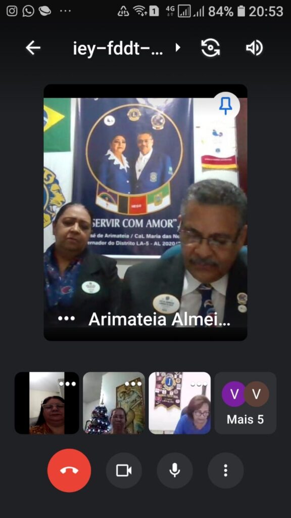 Visita do governador CL Arimatéia ao Lions Clube Tambaú com Avaliação e Assembleia Virtual